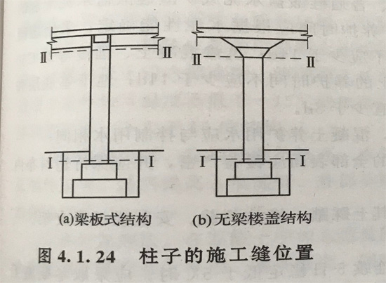 商品混凝土施工縫留置柱子